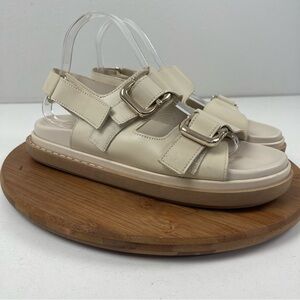 ALOHAS Harper Cream Leather Sandals